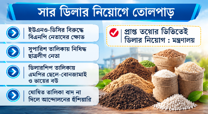 সারের ডিলার নিয়োগে অভিযোগের তীরবিদ্ধ সরকারি কর্মকর্তারা