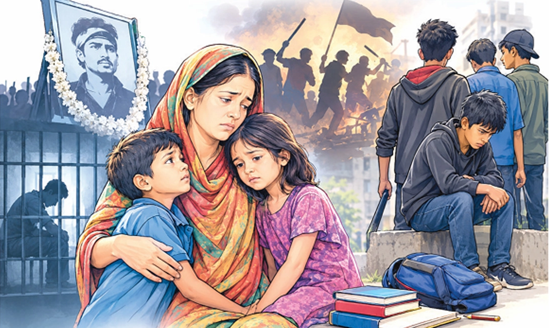 রাজনৈতিক সহিংসতায় বিপর্যস্ত পরিবার, ঝরে পড়ে সন্তানের পড়াশোনা