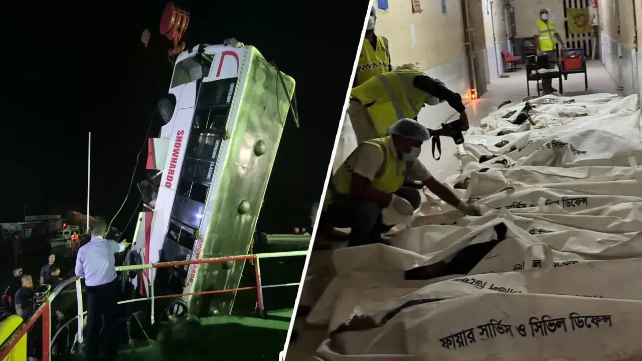 দৌলতদিয়ায় বাসডুবিতে মৃতের সংখ্যা বেড়ে ১৮, ১০ জনের পরিচয় মিলেছে