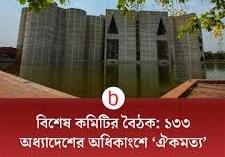 বিশেষ কমিটির বৈঠক: ১৩৩ অধ্যাদেশের অধিকাংশে ‘ঐকমত্য’