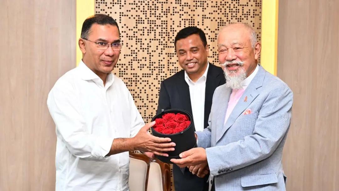 তারেক রহমানের সঙ্গে জাপানের বিশেষ দূত ইয়োহেই সাসাকাওয়ার সাক্ষাৎ