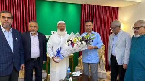 জামায়াতের আমিরের সঙ্গে দেখা করতে তার বাসায় তারেক রহমান