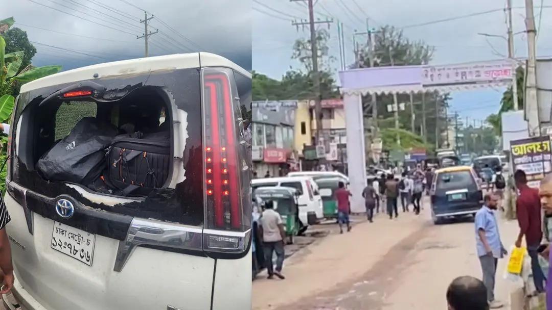 এবার সিলেটে এনসিপির গাড়িবহরে হামলা