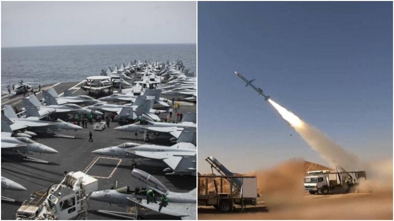 রণক্ষেত্র ছেড়ে গেছে এক মার্কিন বিমানবাহী রণতরী, অন্যটিতে ইরানের ক্ষেপণাস্ত্র হামলা
